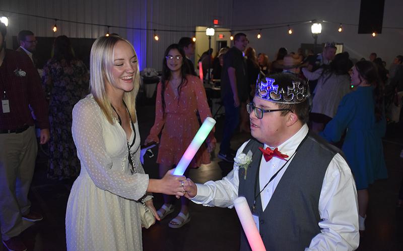 Madison LaPrade and Ethan Ortiz step out onto the dance floor for some fun. MATTHEW OSBORNE/Staff 