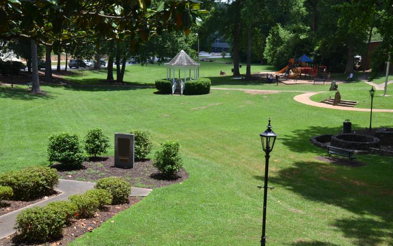 Demorest Springs Park will get a makeover in the coming years, as ADC Construction has been picked to run the project that Councilmen John Hendrix and Nathan Davis spearheaded earlier this year. MATTHEW OSBORNE/Staff
