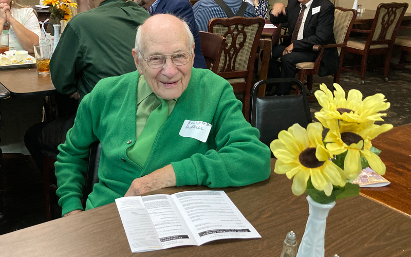 The legendary Rev. Billy Burrell smiles during the Gideons International Habersham County Camps’ Pastor Appreciation Banquet. SUBMITTED